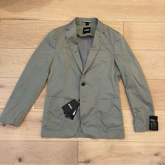 SLIM-FIT JACKET IN A CREASE-RESISTANT COTTON BLEND - Picture 5 of 8